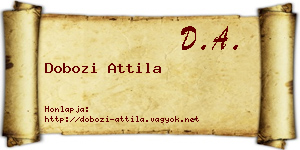Dobozi Attila névjegykártya